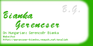 bianka gerencser business card