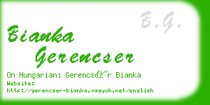 bianka gerencser business card